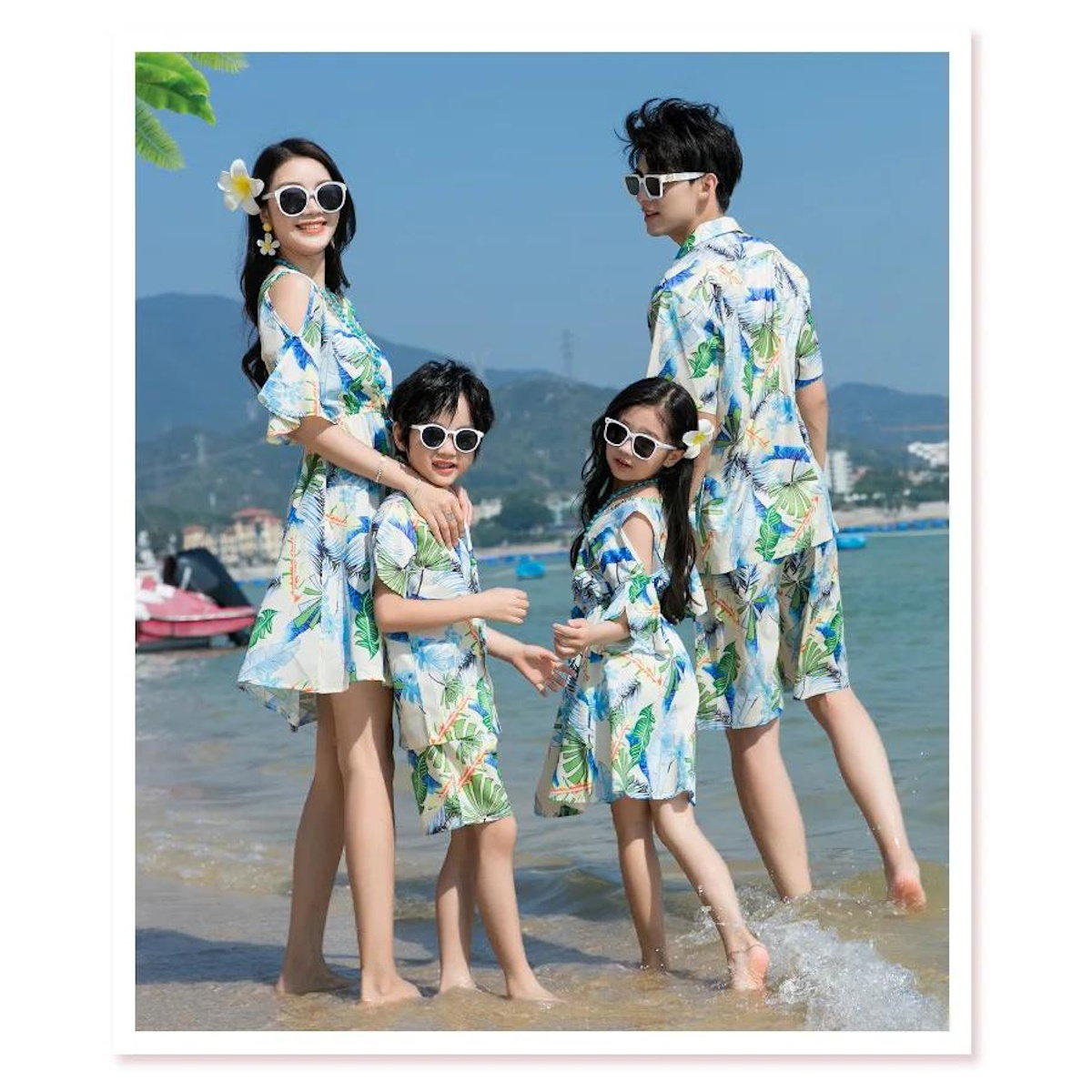 Family matching tropical-themed outfits - ChildAngle