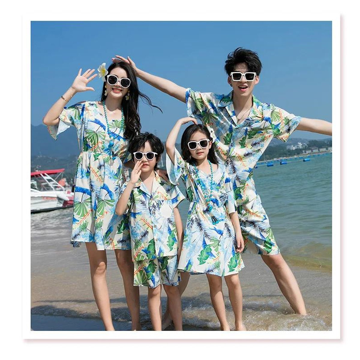Family matching tropical-themed outfits - ChildAngle