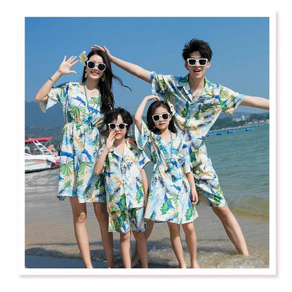 Family matching tropical-themed outfits - ChildAngle