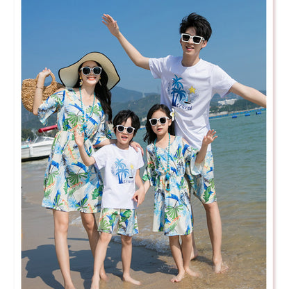 Family matching tropical-themed outfits - ChildAngle