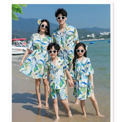 Family matching tropical-themed outfits - ChildAngle
