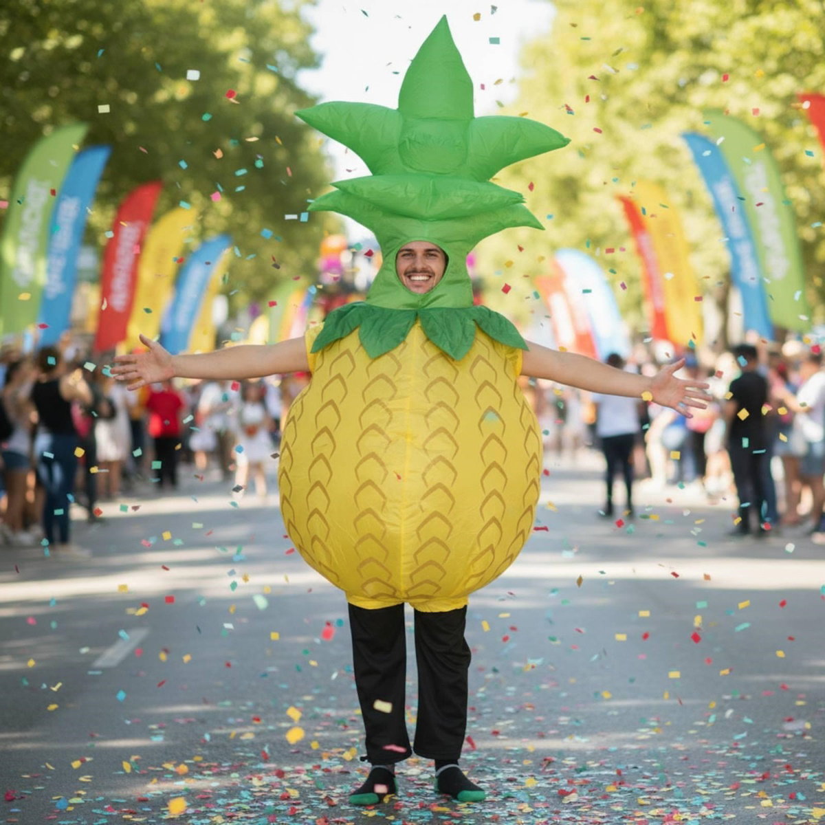 Kids and Teens Pineapple Eggplant Watermelon Inflatable Costumes - ChildAngle