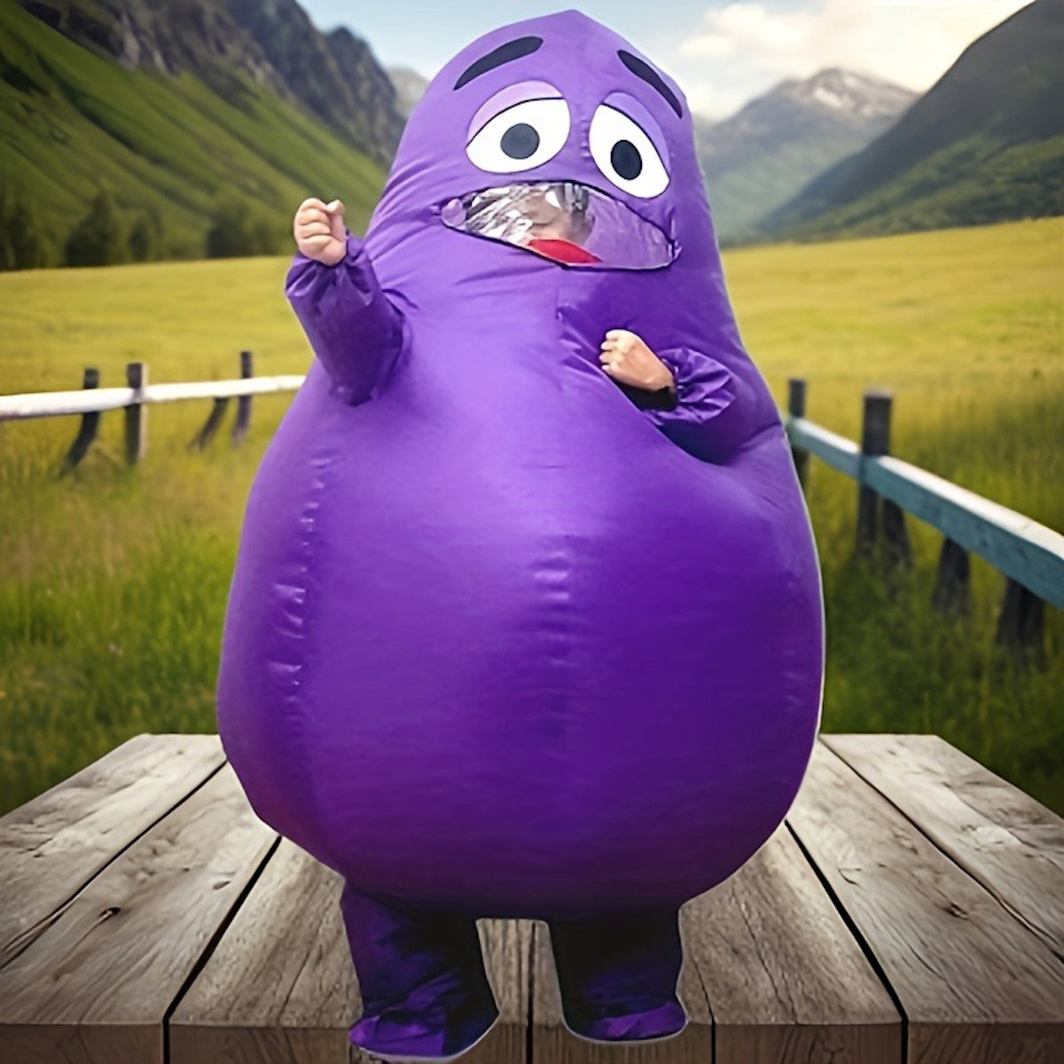 Kids and Teens Pineapple Eggplant Watermelon Inflatable Costumes - ChildAngle
