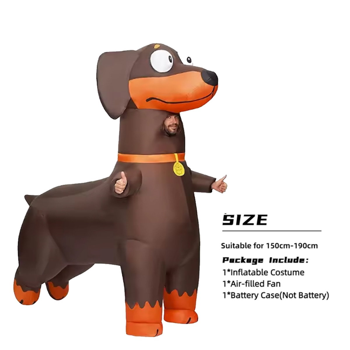 Teens Dachshund Inflatable Costumes Blow up Weiner Dog Costumes - ChildAngle