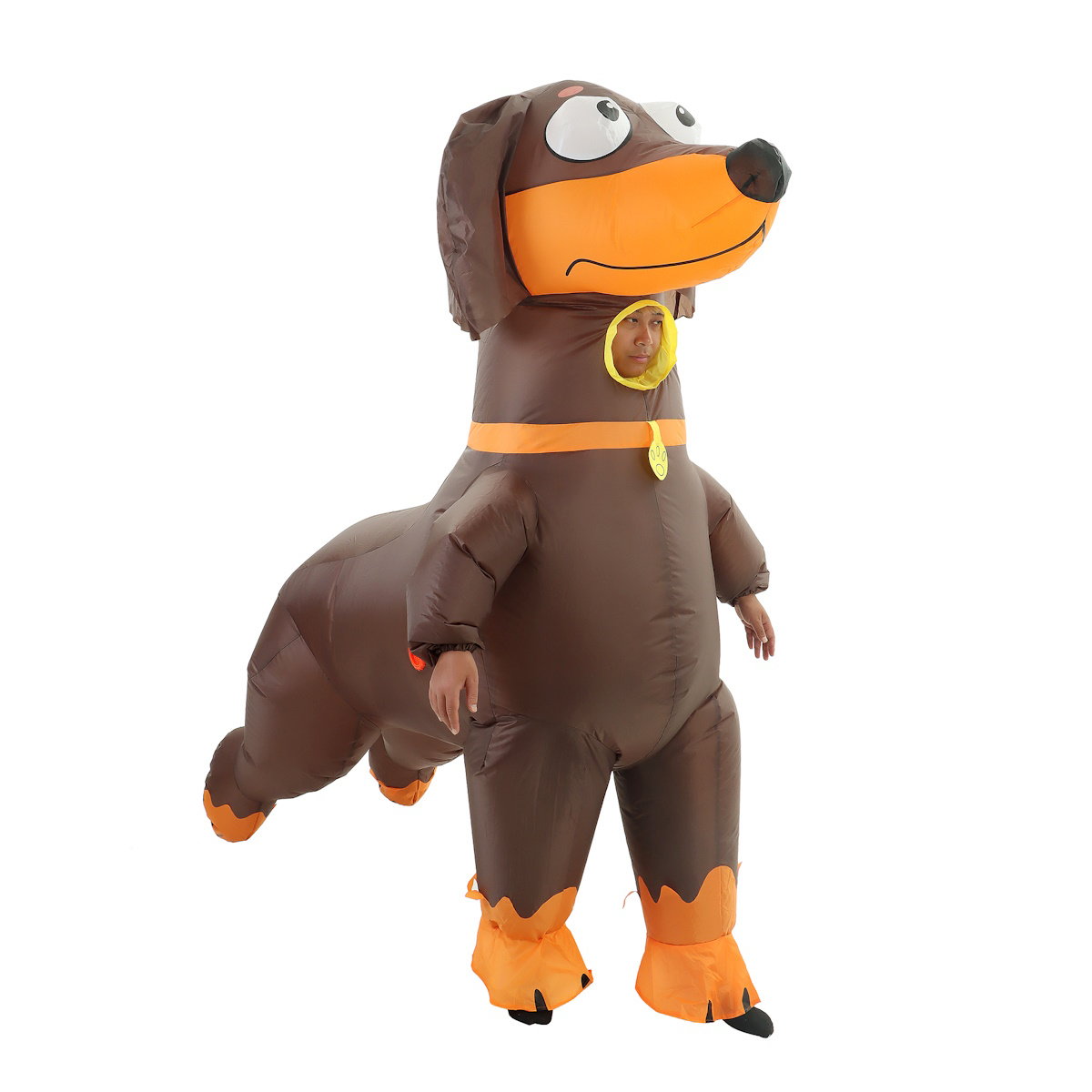 Teens Dachshund Inflatable Costumes Blow up Weiner Dog Costumes - ChildAngle