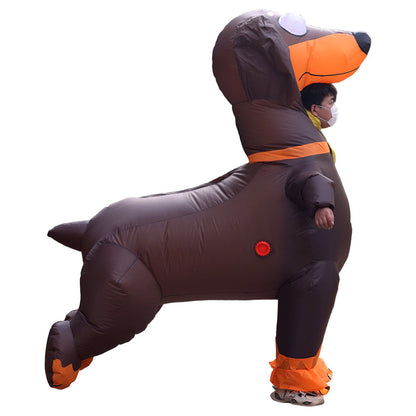 Teens Dachshund Inflatable Costumes Blow up Weiner Dog Costumes - ChildAngle