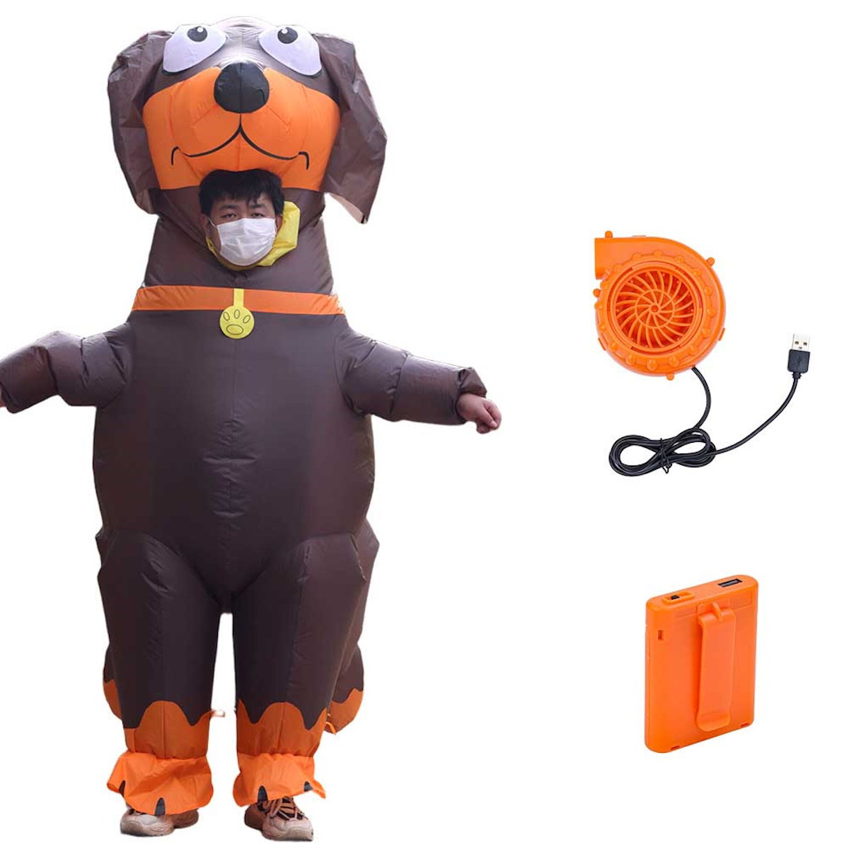 Teens Dachshund Inflatable Costumes Blow up Weiner Dog Costumes - ChildAngle