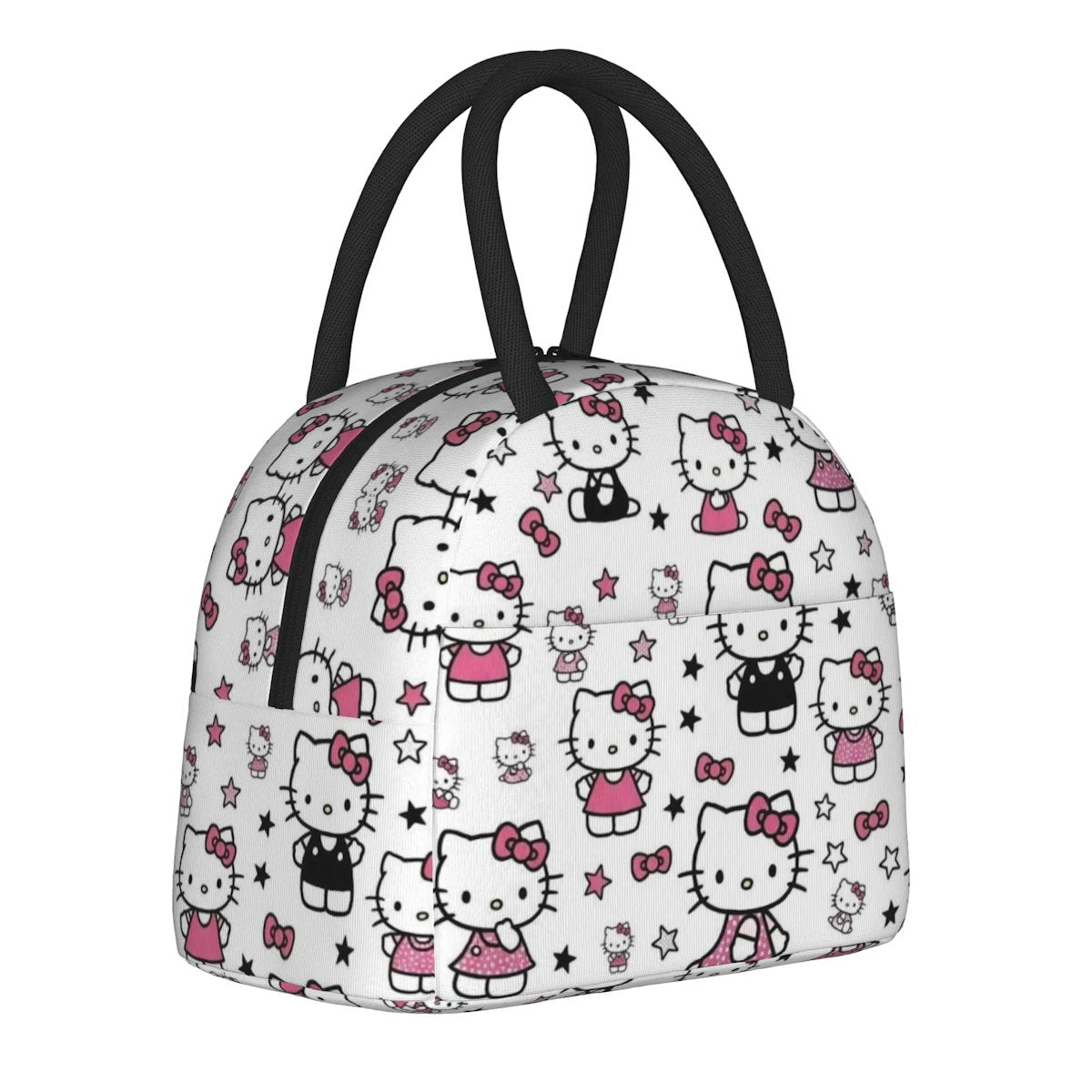 White Hello Kitty Lunch Bags Portable Insulated School Lunch Bags - ChildAngle