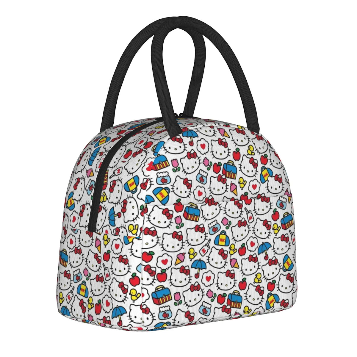 White Hello Kitty Lunch Bags Portable Insulated School Lunch Bags - ChildAngle