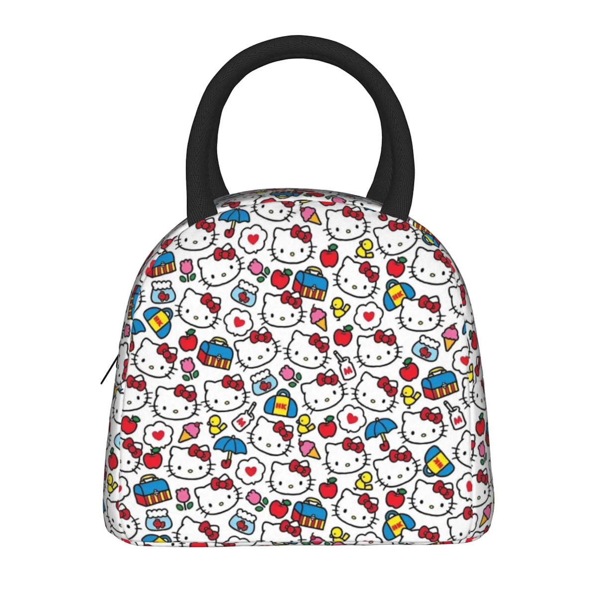 White Hello Kitty Lunch Bags Portable Insulated School Lunch Bags - ChildAngle