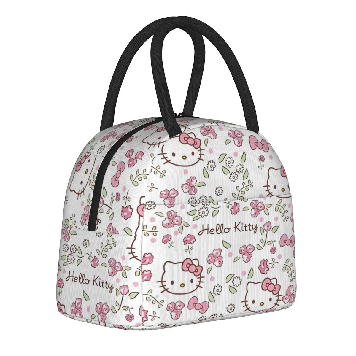 White Hello Kitty Lunch Bags Portable Insulated School Lunch Bags - ChildAngle