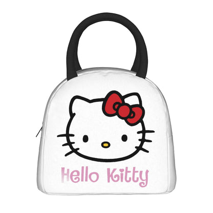 White Hello Kitty Lunch Bags Portable Insulated School Lunch Bags - ChildAngle