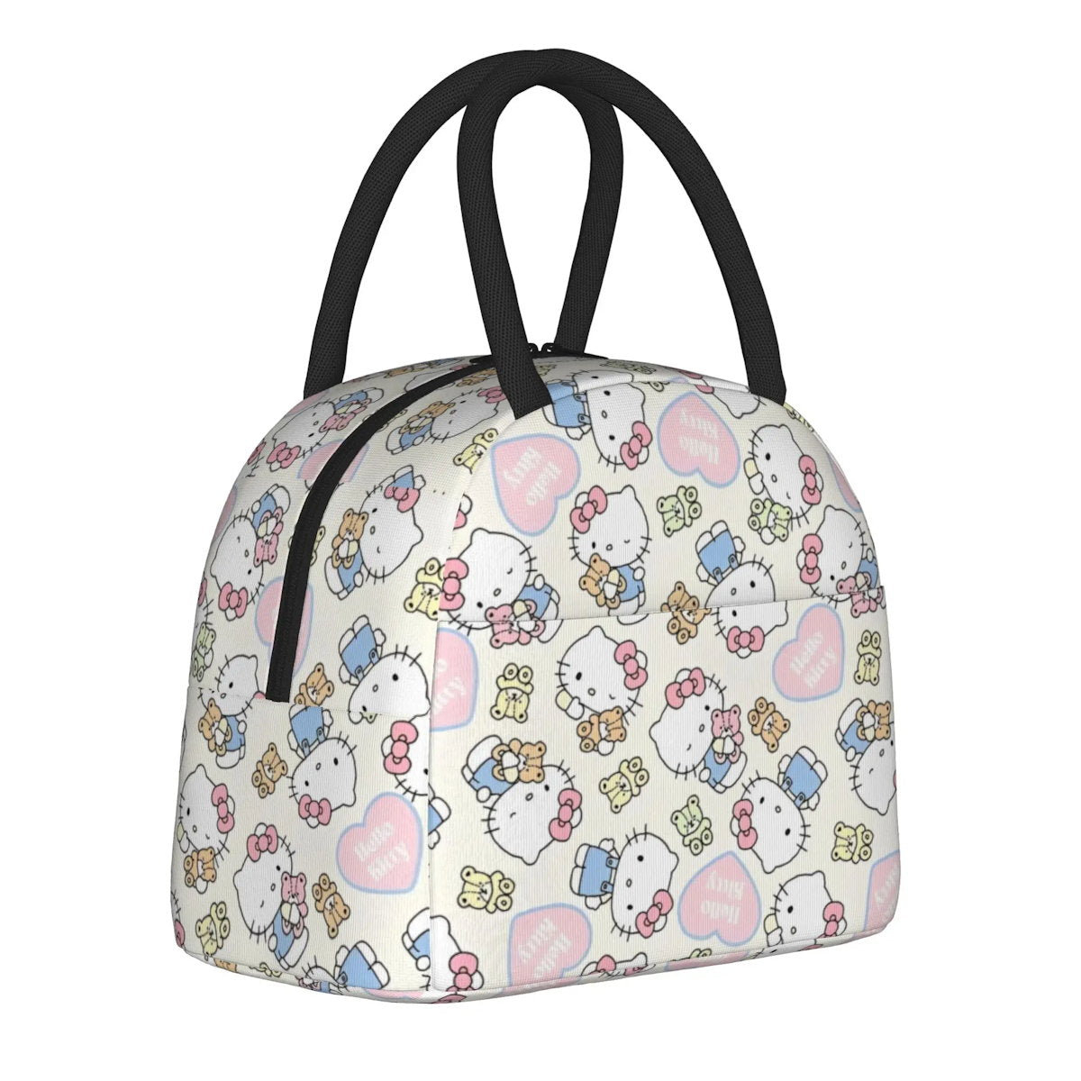 White Hello Kitty Lunch Bags Portable Insulated School Lunch Bags - ChildAngle