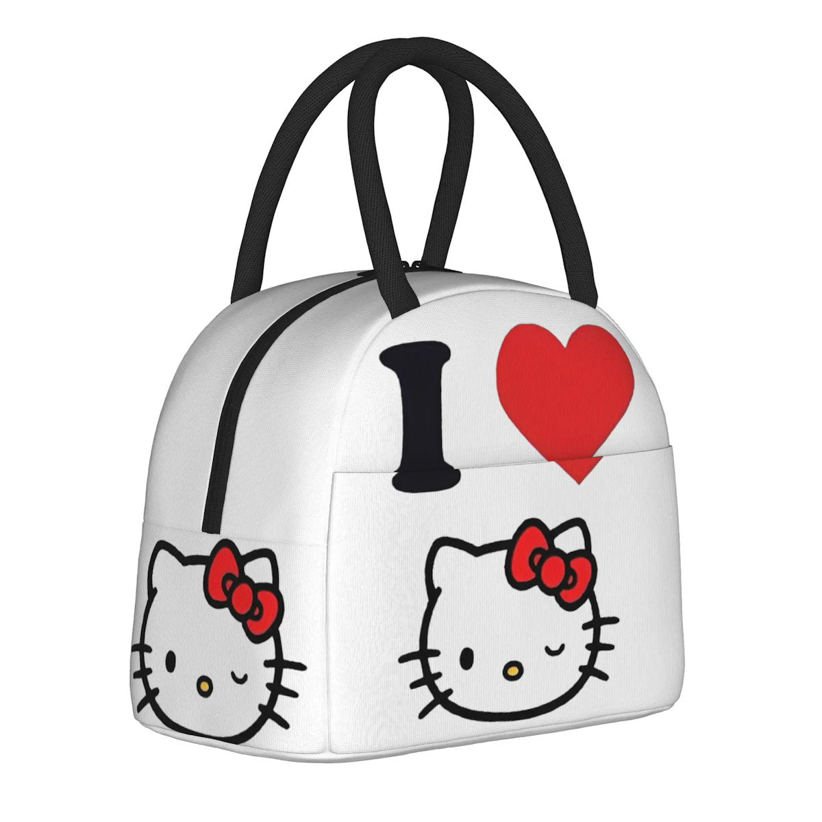 White Hello Kitty Lunch Bags Portable Insulated School Lunch Bags - ChildAngle