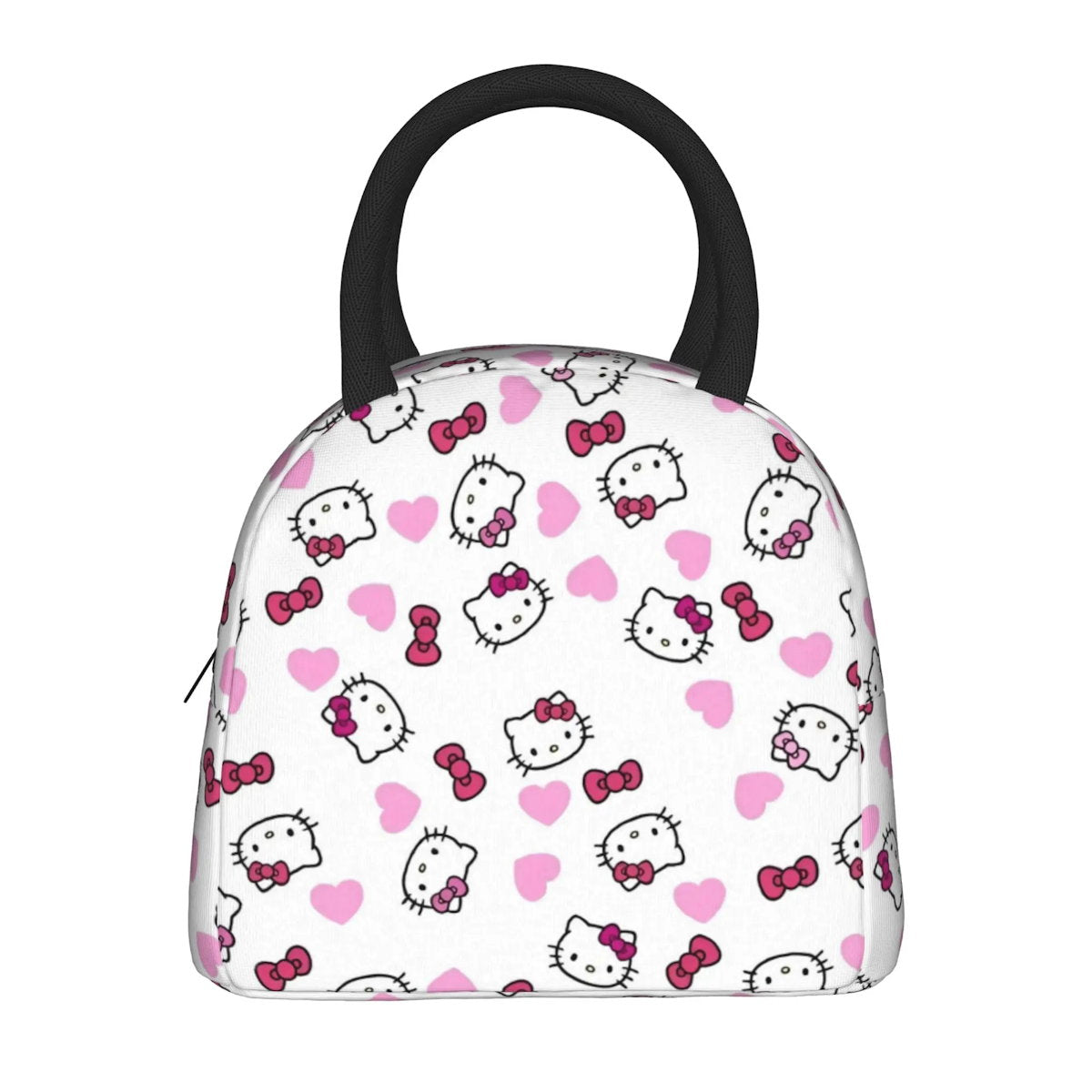 White Hello Kitty Lunch Bags Portable Insulated School Lunch Bags - ChildAngle