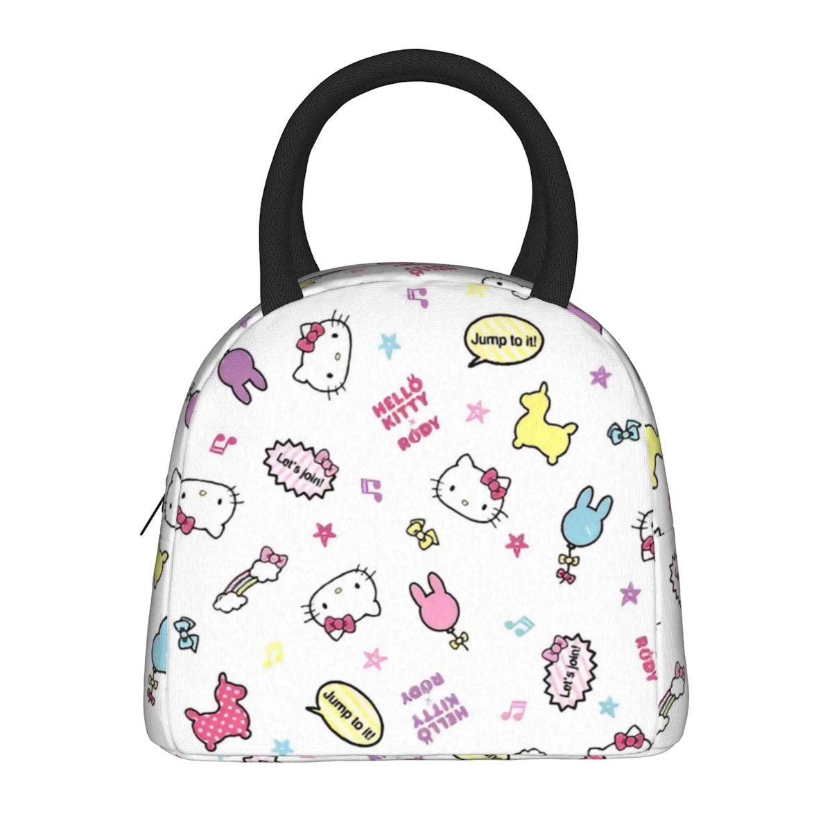 White Hello Kitty Lunch Bags Portable Insulated School Lunch Bags - ChildAngle
