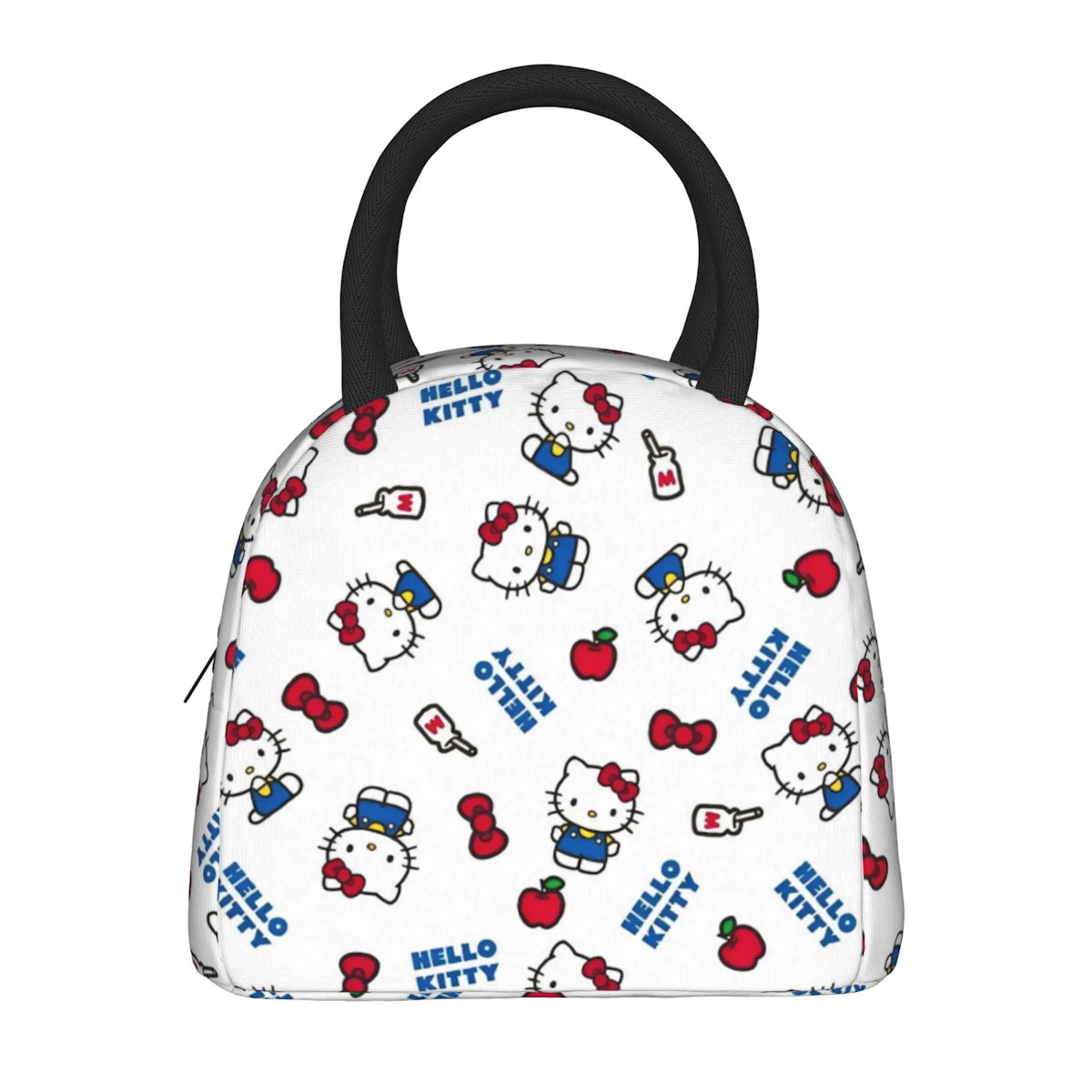 White Hello Kitty Lunch Bags Portable Insulated School Lunch Bags - ChildAngle