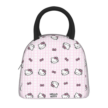 White Hello Kitty Lunch Bags Portable Insulated School Lunch Bags - ChildAngle