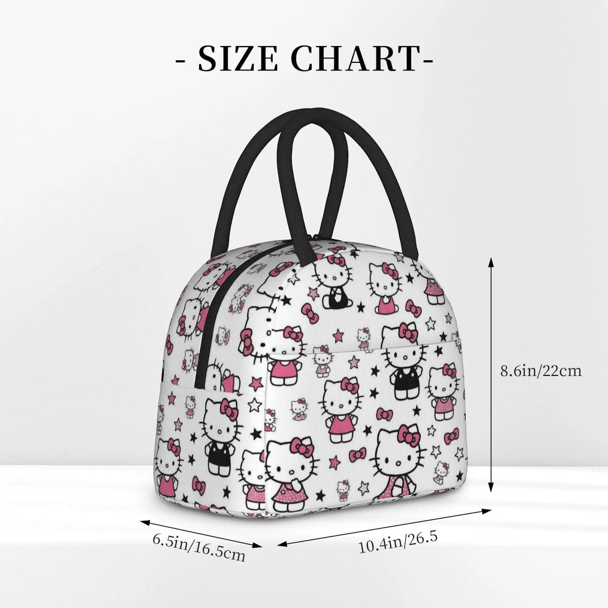 White Hello Kitty Lunch Bags Portable Insulated School Lunch Bags - ChildAngle