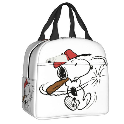 White Snoopy Lunch Bag Tote Large Capacity Lunch Bag - ChildAngle