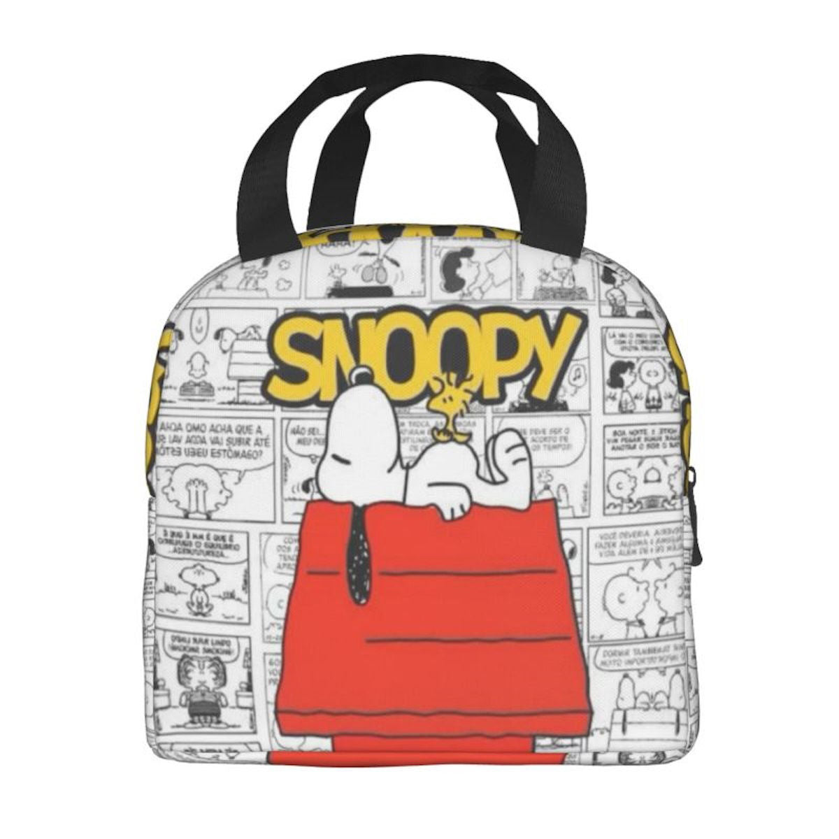 White Snoopy Lunch Bag Tote Large Capacity Lunch Bag - ChildAngle