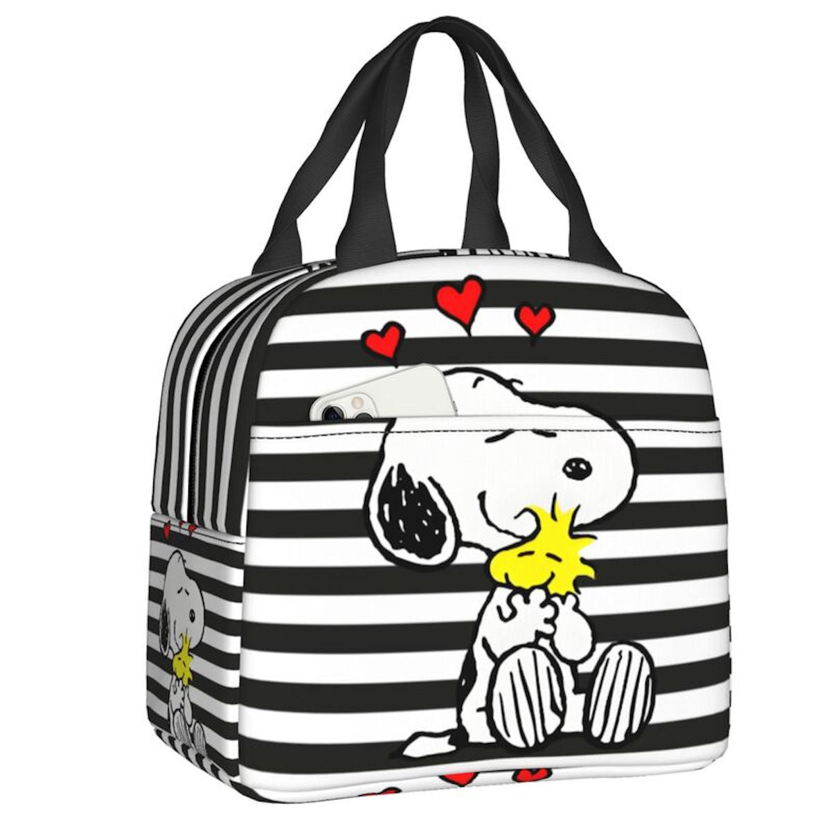 White Snoopy Lunch Bag Tote Large Capacity Lunch Bag - ChildAngle