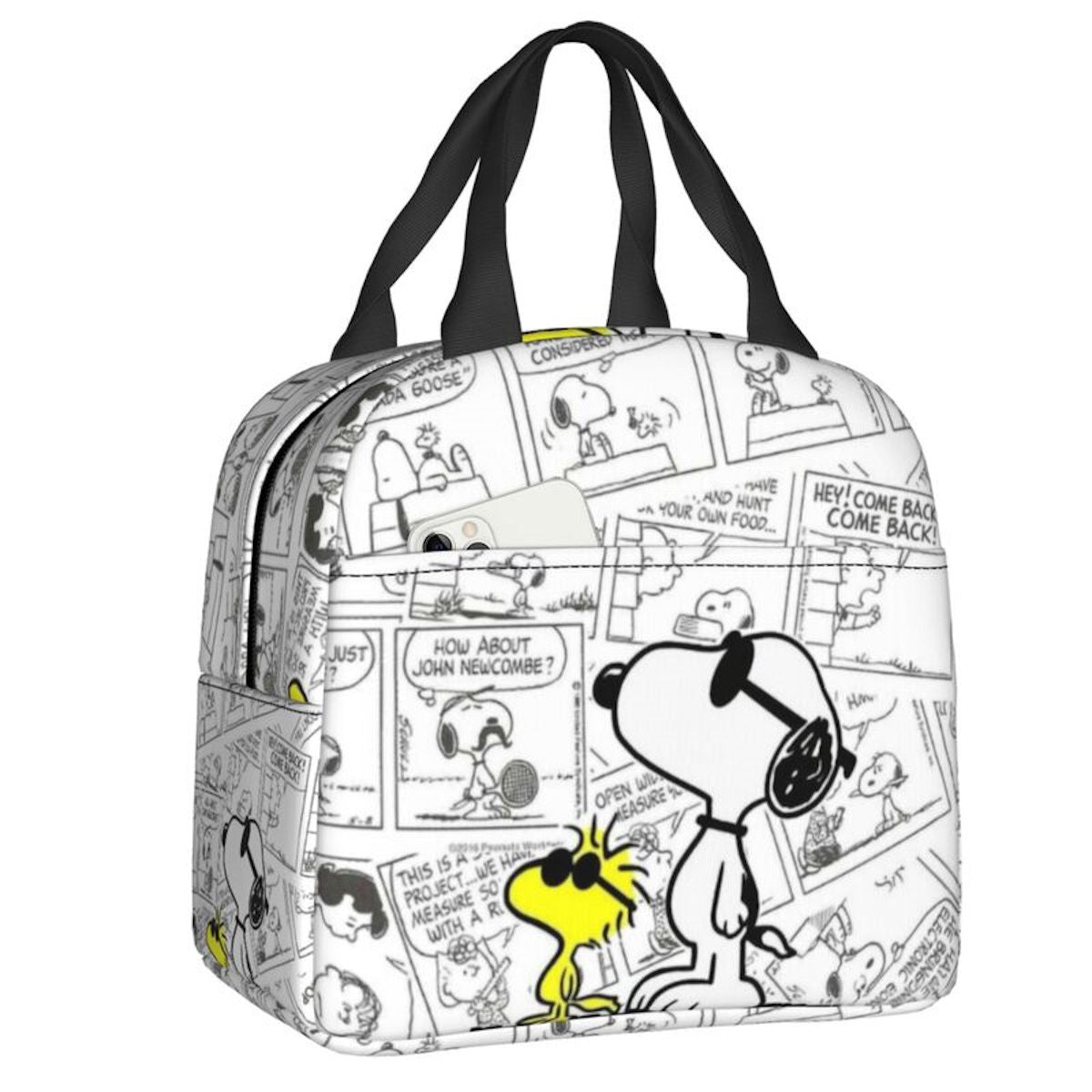 White Snoopy Lunch Bag Tote Large Capacity Lunch Bag - ChildAngle