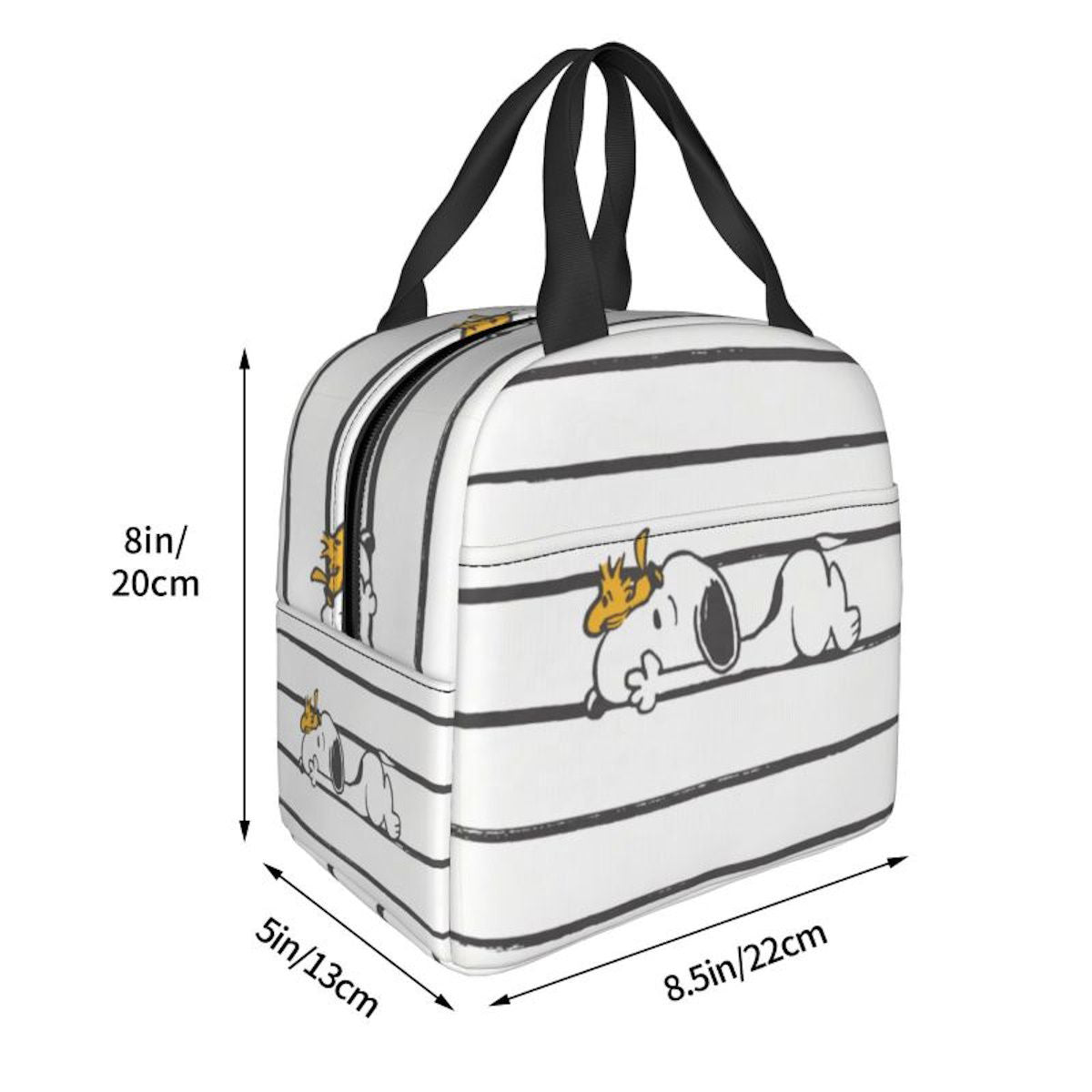 White Snoopy Lunch Bag Tote Large Capacity Lunch Bag - ChildAngle