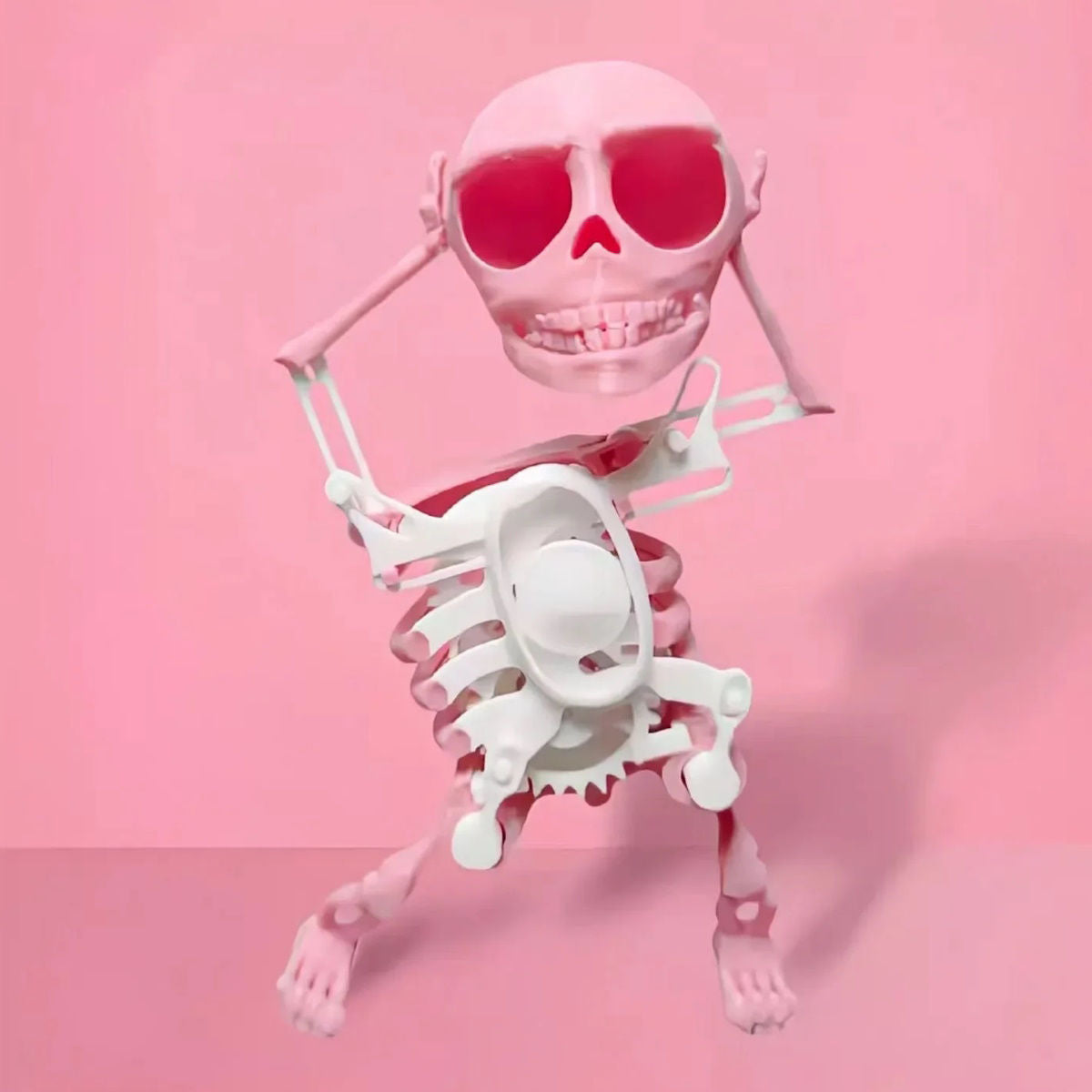 Halloween Dancing Skull 3D Printed Toy Wind-up Skeleton - ChildAngle