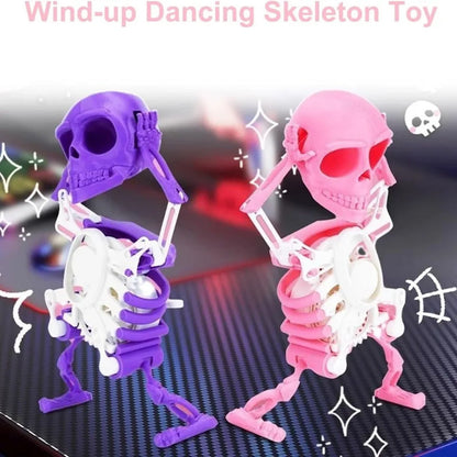 Halloween Dancing Skull 3D Printed Toy Wind-up Skeleton - ChildAngle