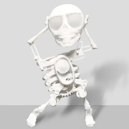 Halloween Dancing Skull 3D Printed Toy Wind-up Skeleton - ChildAngle