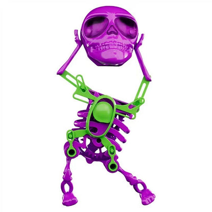 Halloween Dancing Skull 3D Printed Toy Wind-up Skeleton - ChildAngle