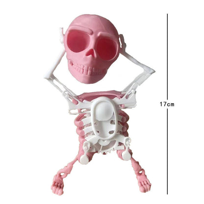 Halloween Dancing Skull 3D Printed Toy Wind-up Skeleton - ChildAngle
