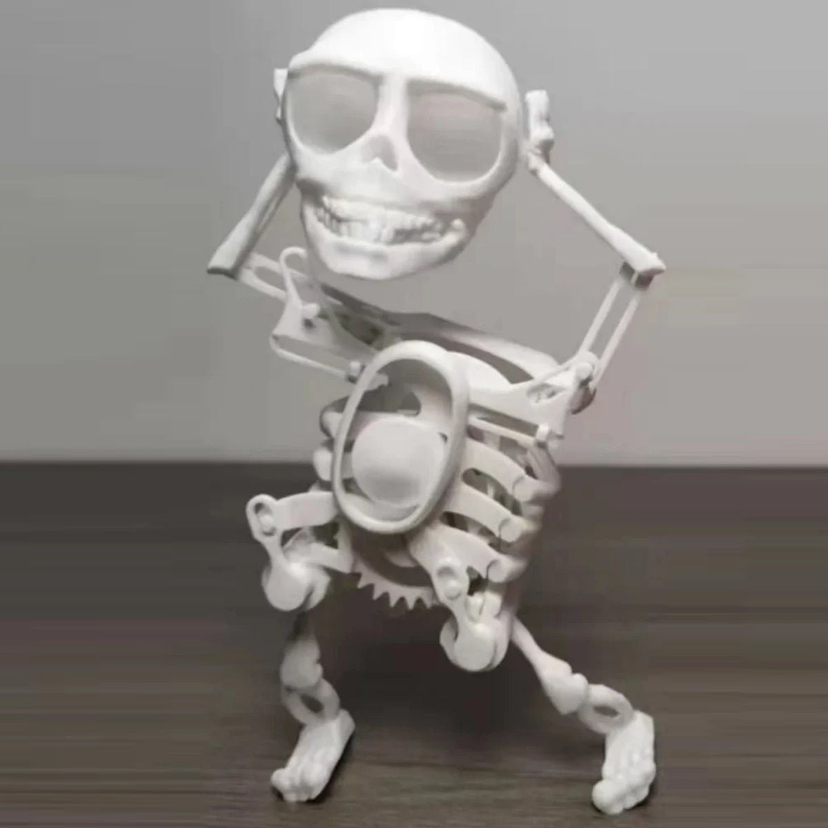 Halloween Dancing Skull 3D Printed Toy Wind-up Skeleton - ChildAngle