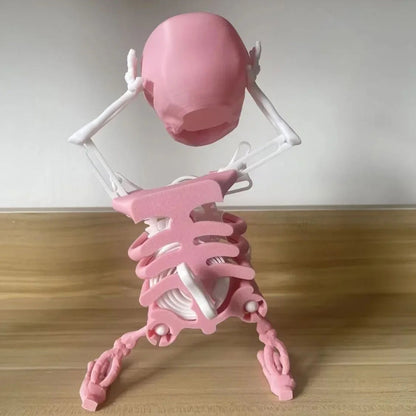 Halloween Dancing Skull 3D Printed Toy Wind-up Skeleton - ChildAngle