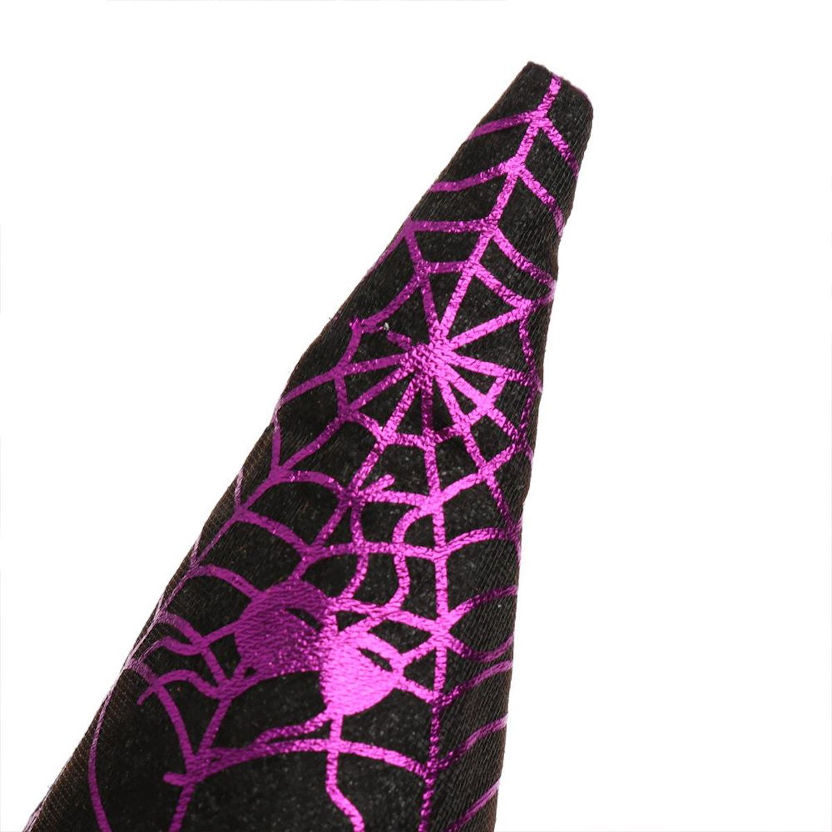 Girls Halloween Witch Hat Headband Spider Web Sorceress Hat - ChildAngle