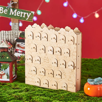 Wooden Advent Calendar Christmas Countdown Box with Drawers - ChildAngle