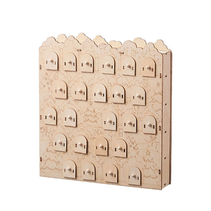 Wooden Advent Calendar Christmas Countdown Box with Drawers - ChildAngle