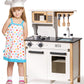 Pretend Play Wooden Play Kitchen Set Cream Color Kitchen Christmas Gift