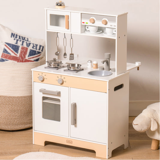 13 in 1 Wooden Play Kitchen Set Cafe with Utensils