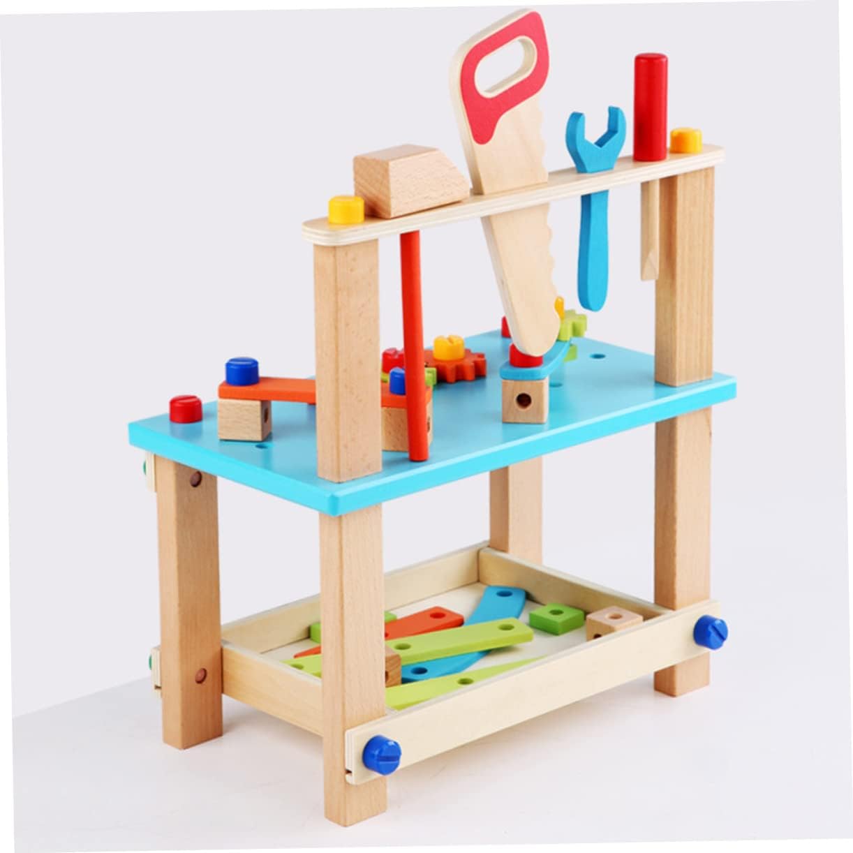Toddler Wooden Play Toy Childrens Tool Bench Set