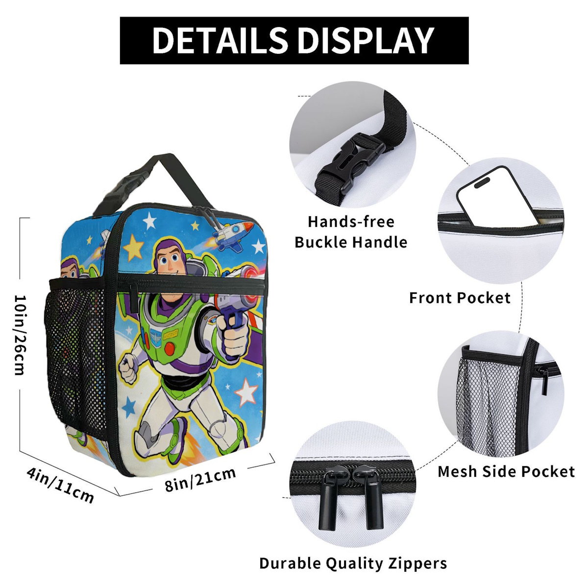 Woody Buzz Lightyear Toy Story Lunch Bags for School - ChildAngle