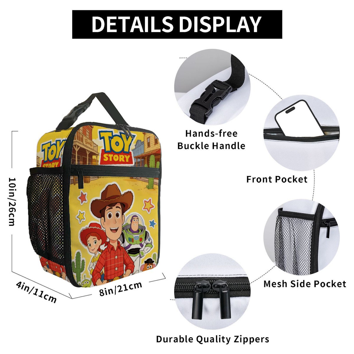 Woody Buzz Lightyear Toy Story Lunch Bags for School - ChildAngle