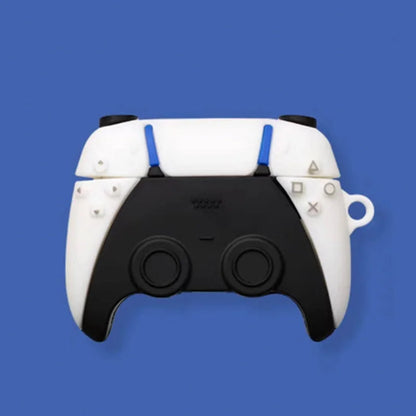 White gaming controller with black accents - ChildAngle Video Game AirPods Case