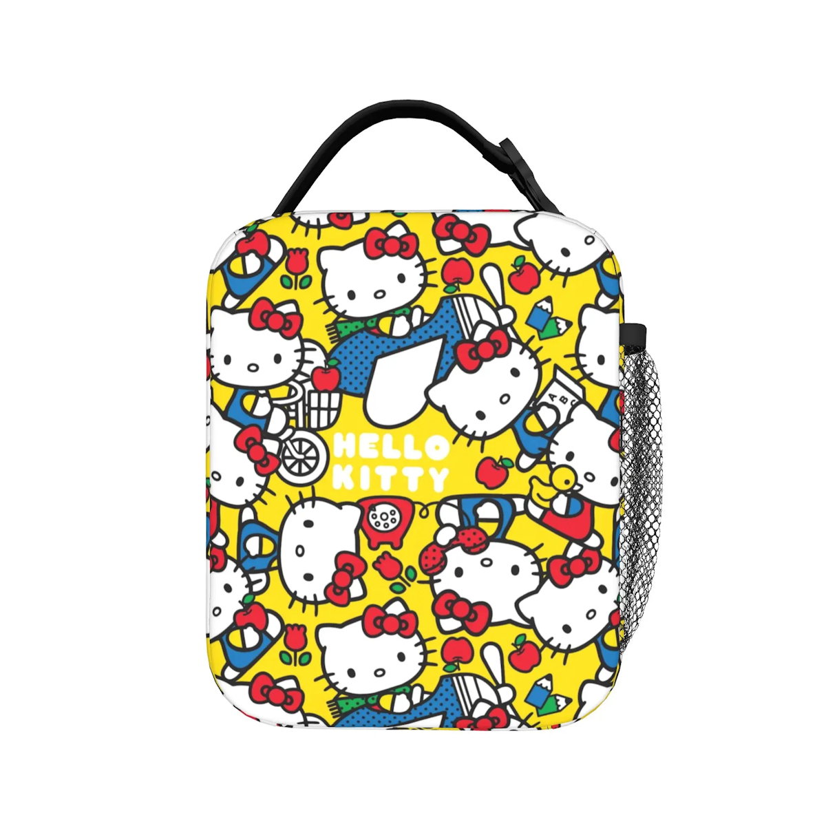 Yellow Hello Kitty Lunch Bags Portable Insulated School Lunch Bag - ChildAngle