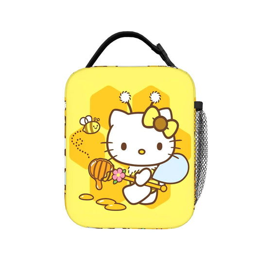Yellow Hello Kitty Lunch Bags Portable Insulated School Lunch Bag - ChildAngle