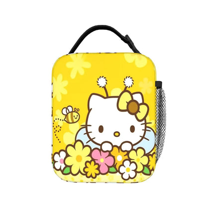 Yellow Hello Kitty Lunch Bags Portable Insulated School Lunch Bag - ChildAngle