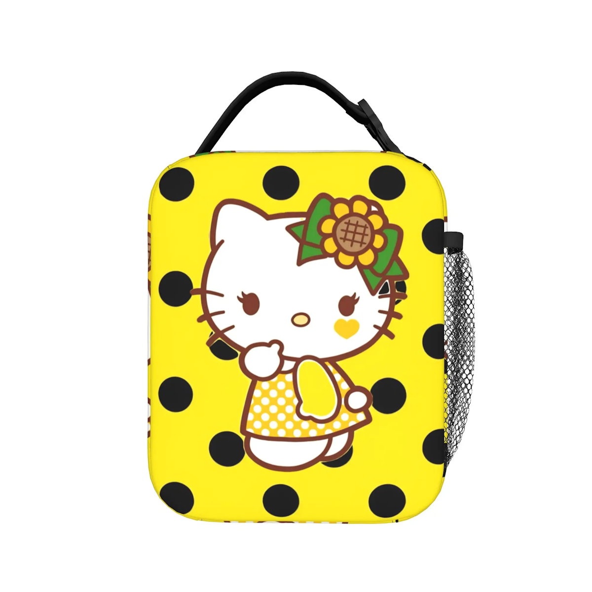 Yellow Hello Kitty Lunch Bags Portable Insulated School Lunch Bag - ChildAngle