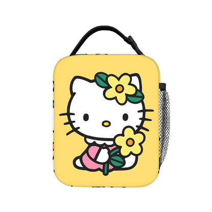 Yellow Hello Kitty Lunch Bags Portable Insulated School Lunch Bag - ChildAngle