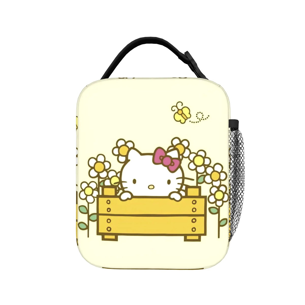 Yellow Hello Kitty Lunch Bags Portable Insulated School Lunch Bag - ChildAngle